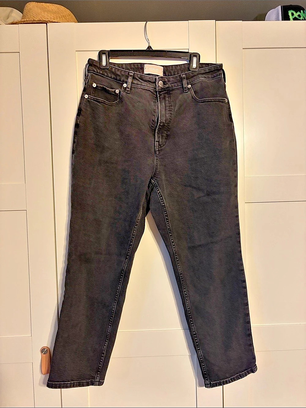 Everlane Curvy Cheeky Jean Boyfriend Jeans in Black Waist 27S Like New